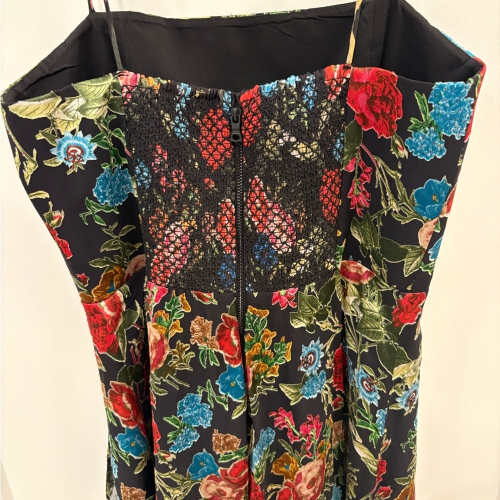 Alice + Olivia Heather Handkerchief Floral Silk Blend Dress Size 4 - Picture 9 of 15